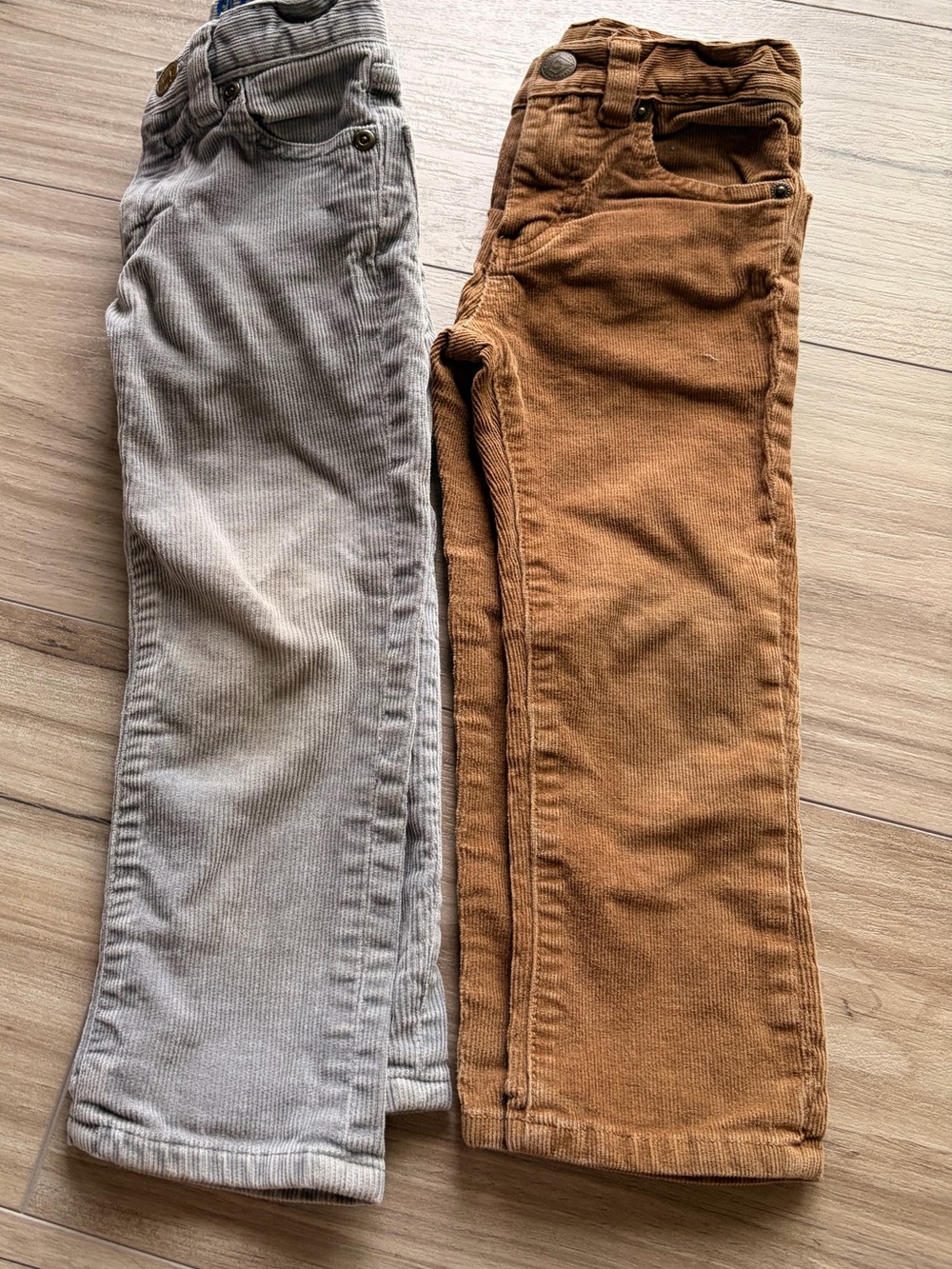 J.Crew Crewcuts Kids Corduroy Skinny Pants Size 2 Brown Gray 2 Pair Bundle
